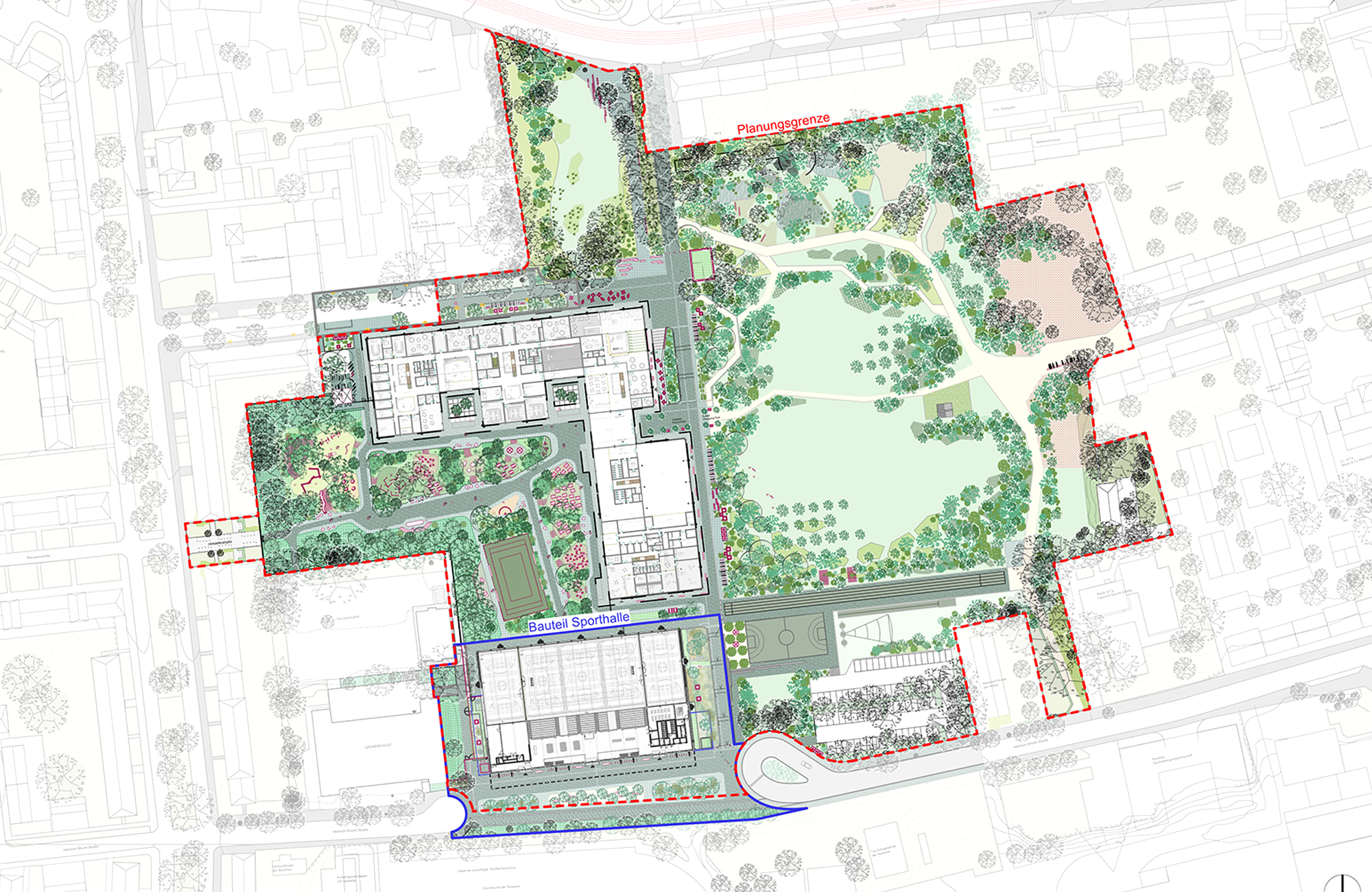 Reconstruction of the school campus Bockmühle college-lycee-bockmuhle-essen-17