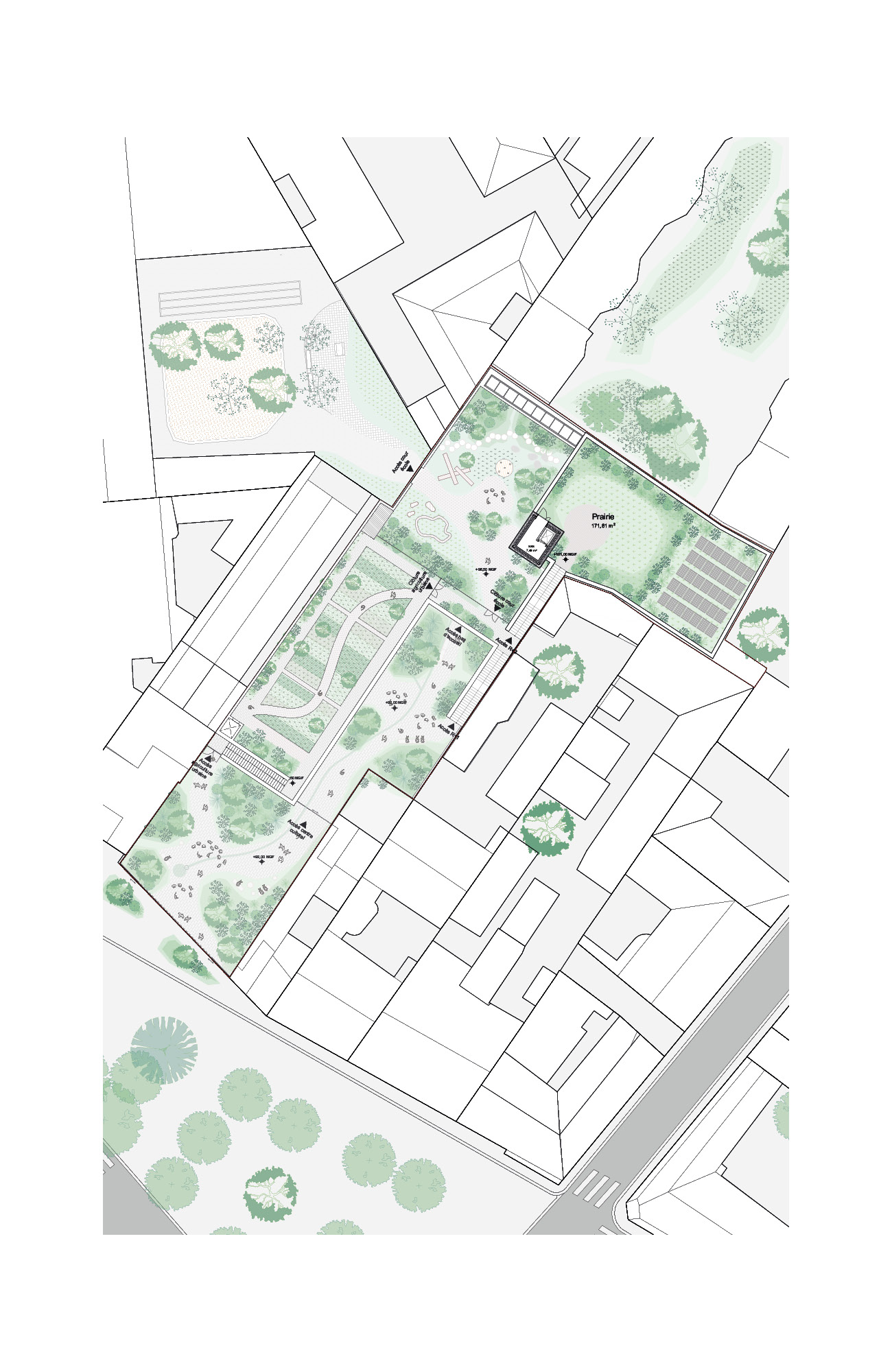 Construction of a cultural centre, rue des Rigoles construction-equipement-culturel-rue-rigoles-paris-20