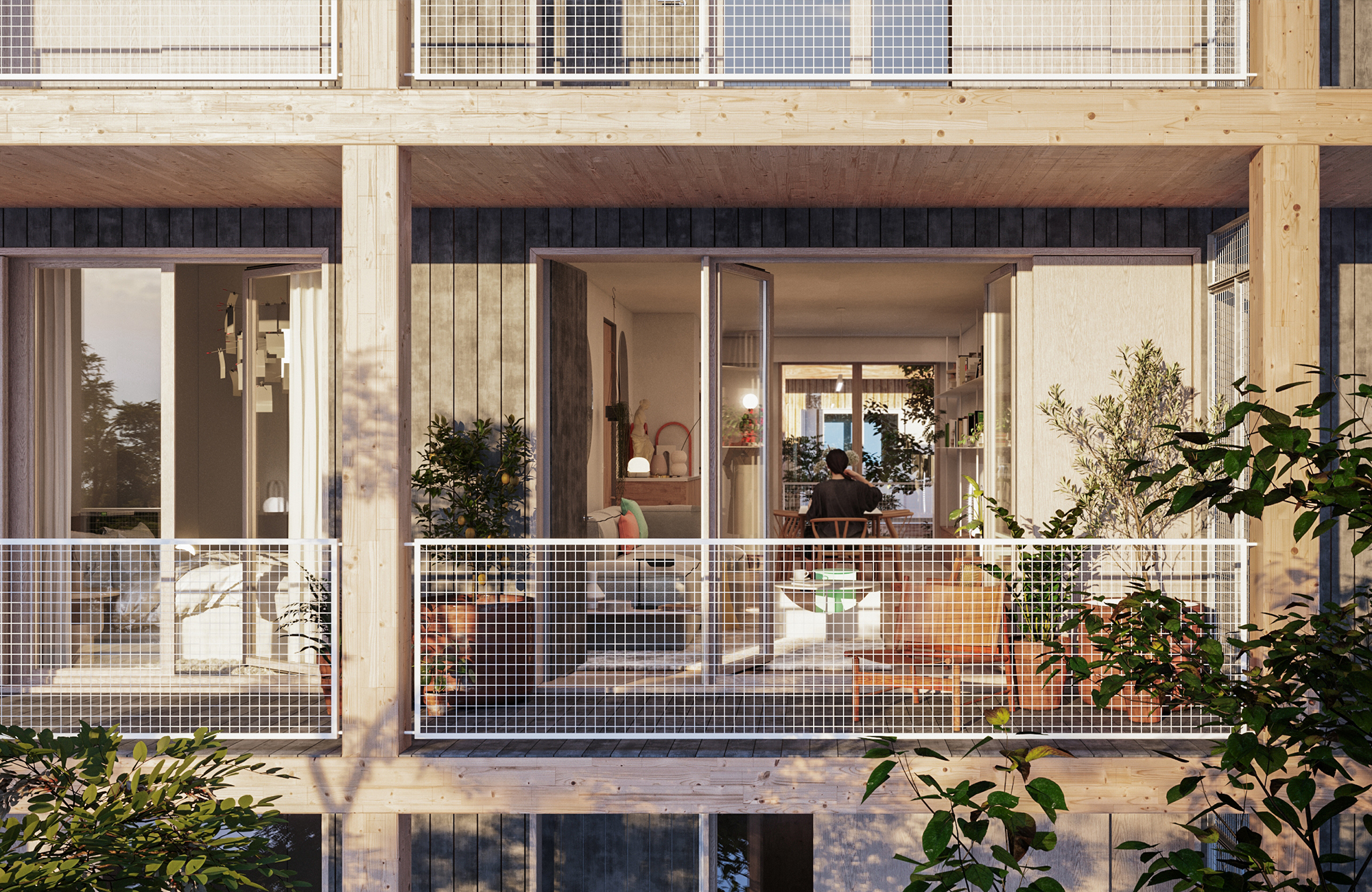 Townhouses, Les Groues district logements-traversants-quartier-groues-nanterre-02