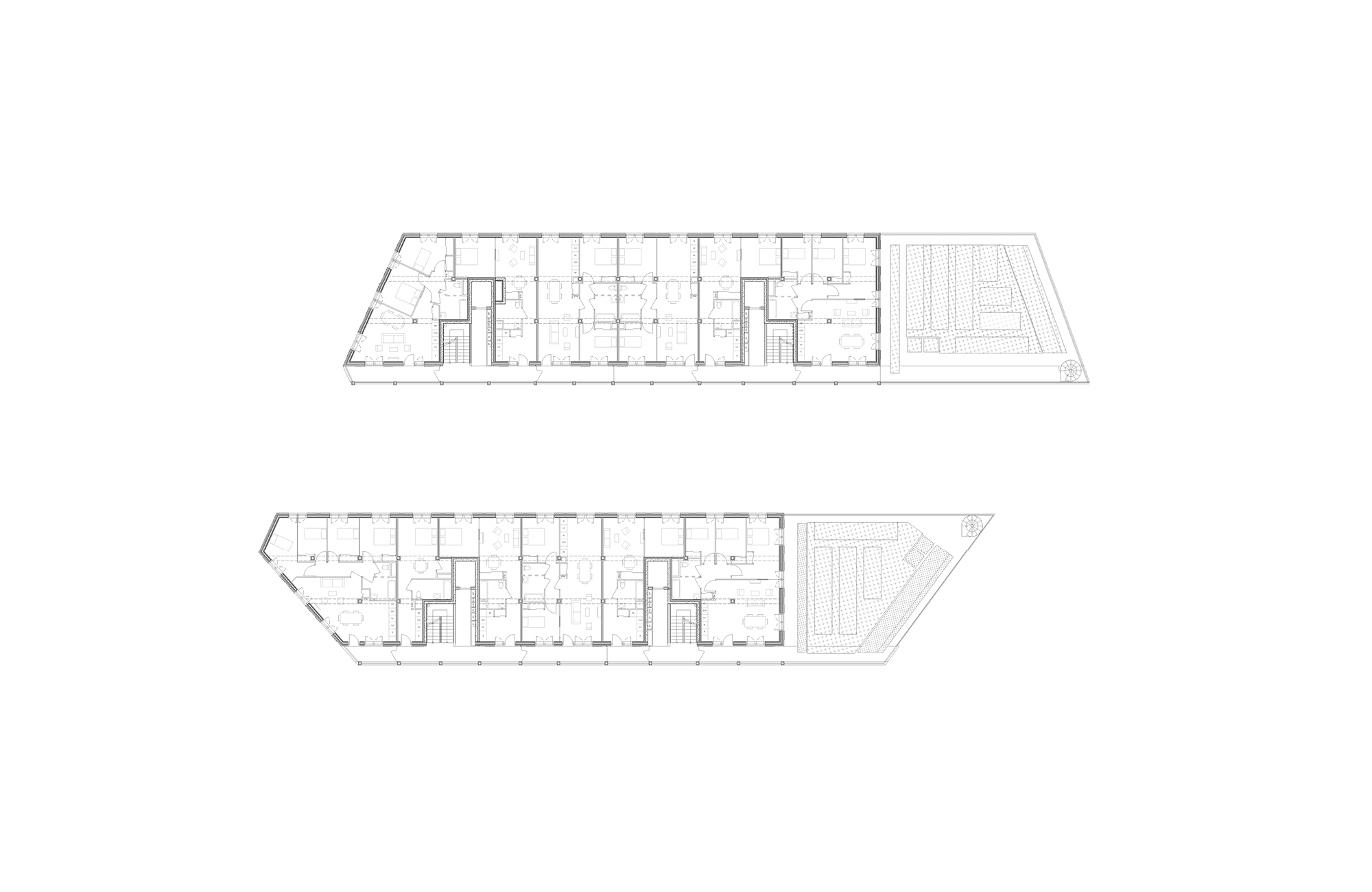 Townhouses, Les Groues district logements-traversants-quartier-groues-nanterre-20