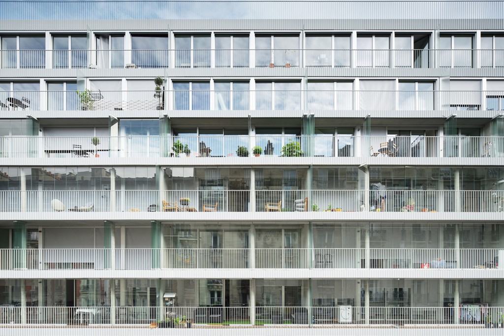 Collective housing in rue Damrémont logements-rue-damremont-chapeau