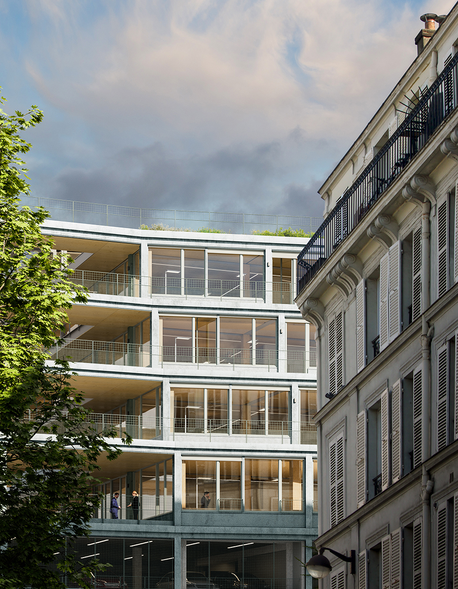 Mixed-use project in structural wood, rue des Poissonniers projet-mixte-bois-poissonniers-vignette