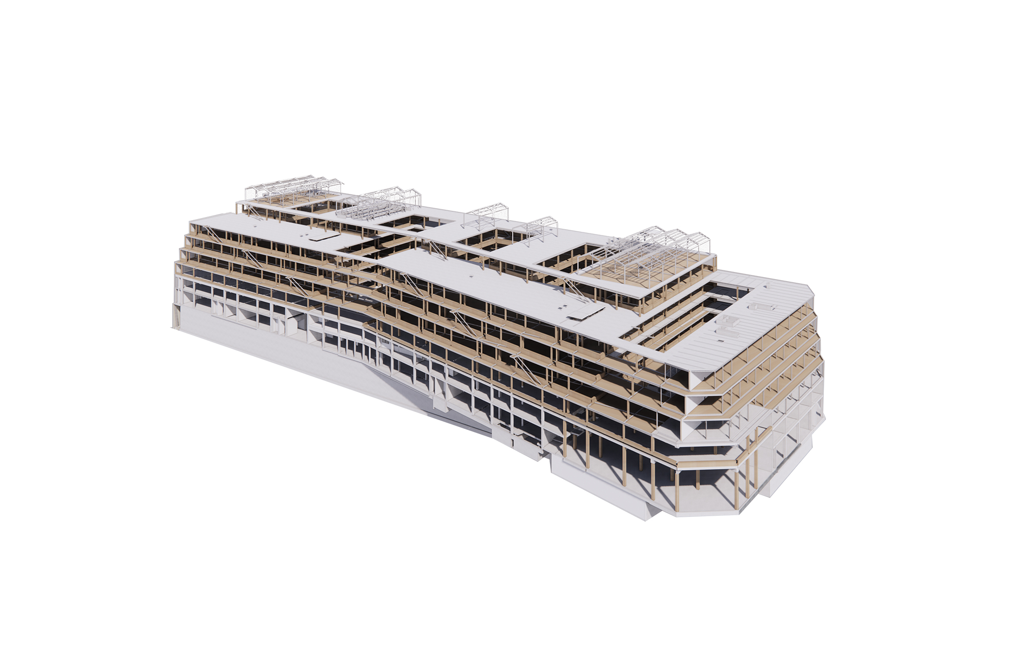 Mixed-use project with timber-frame extension, rue des Poissonniers projet-mixte-bois-poissonniers-70