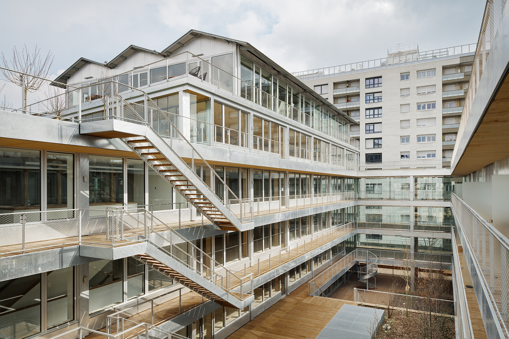 Mixed-use project with timber-frame extension, rue des Poissonniers projet-mixte-bois-poissonniers-45