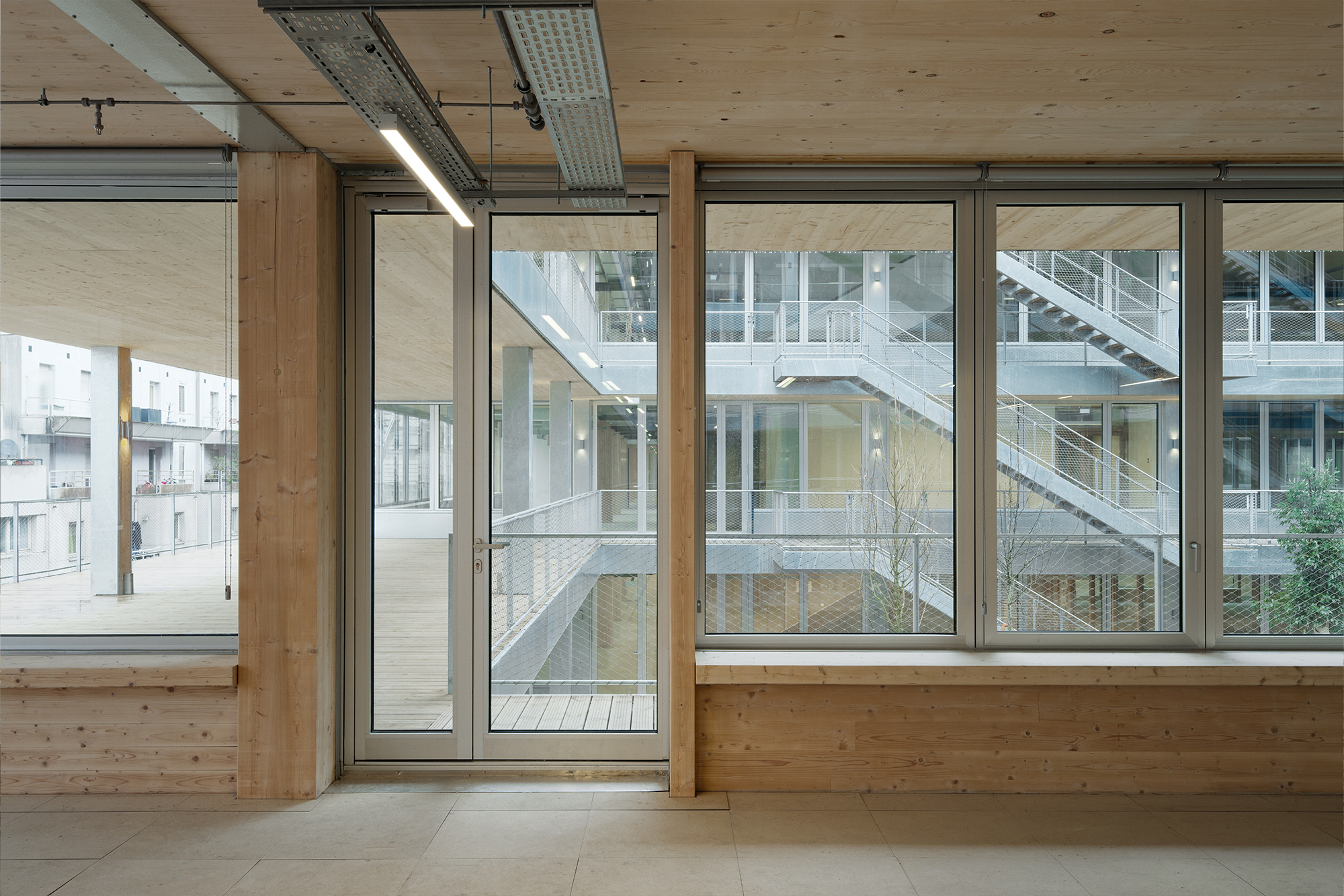 Mixed-use project with timber-frame extension, rue des Poissonniers projet-mixte-bois-poissonniers-46