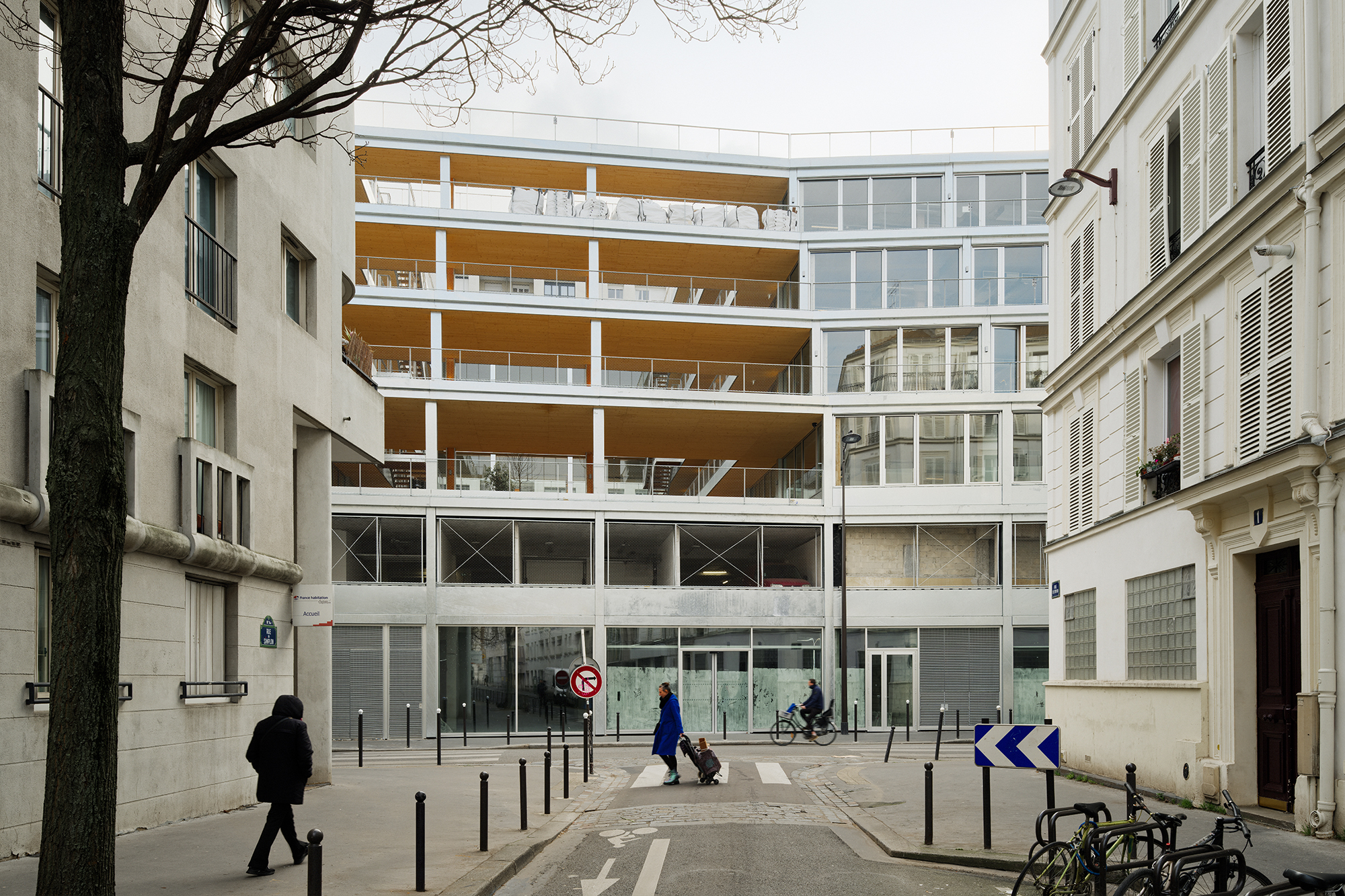 Mixed-use project with timber-frame extension, rue des Poissonniers projet-mixte-bois-poissonniers-41